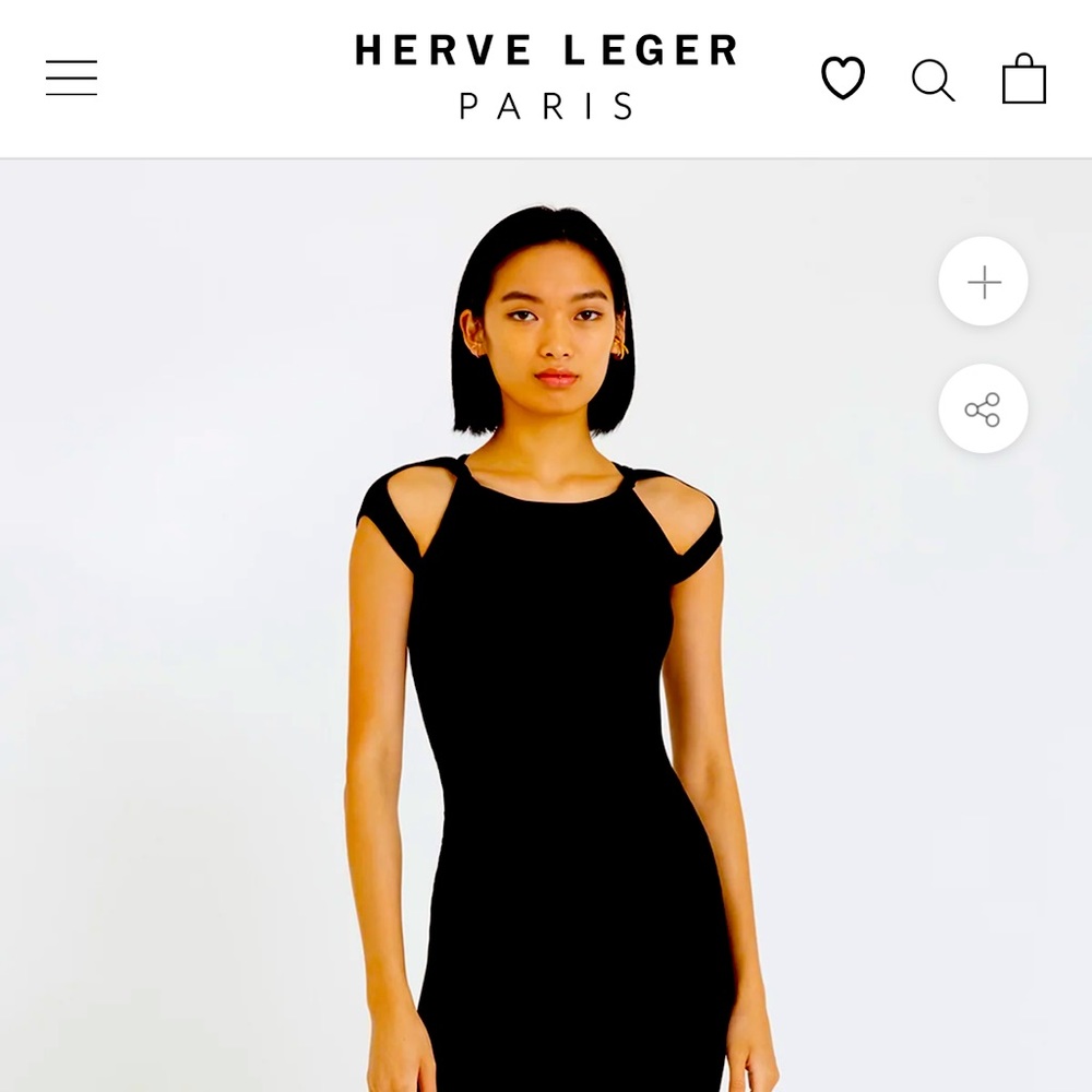 Herve Leger twist knit pencil dress